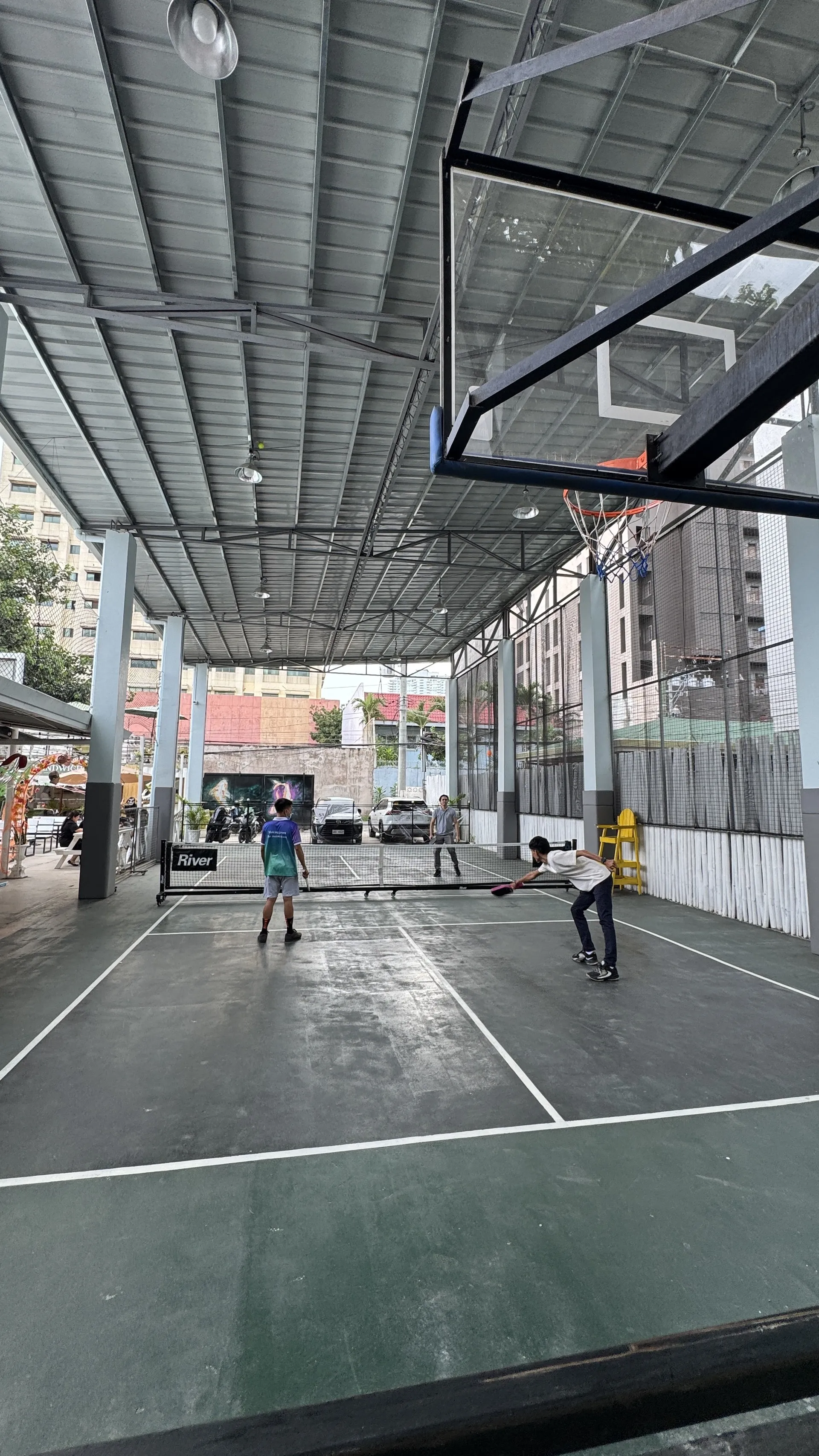 Players on the Mabolo pickleball court